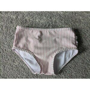 Pink Striped RuffleButts Swimsuit Bottoms